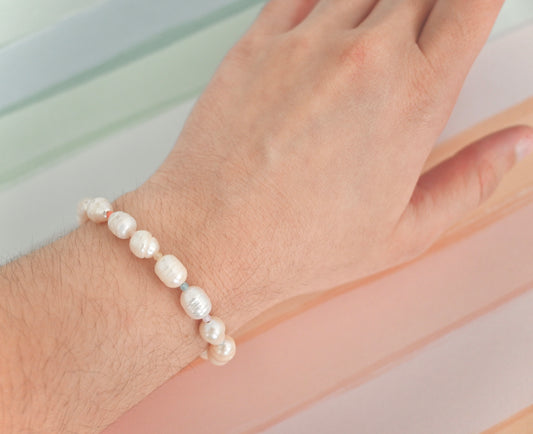 Freshwater Pearls with Pastel Beads Bracelet