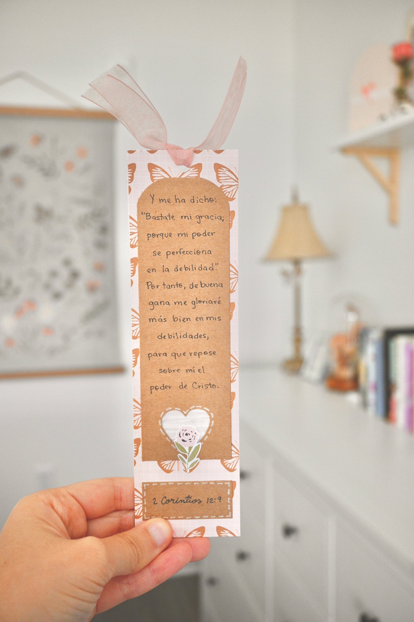 2 Corintios 12:9 | Handmade Bookmark