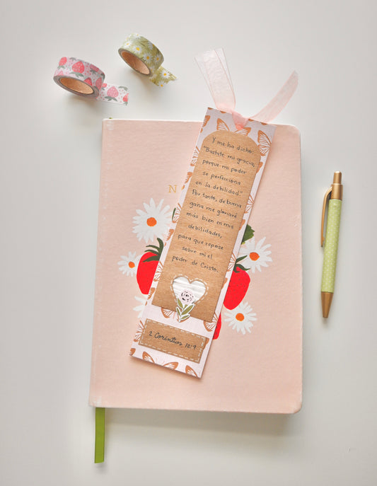 2 Corintios 12:9 | Handmade Bookmark